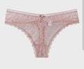 Sexy Lace Thong Panties for Women Low-Rise Cotton G-String Underwear