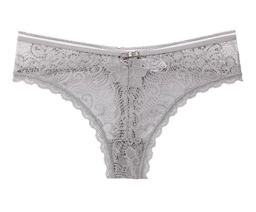 Sexy Lace Thong Panties for Women Low-Rise Cotton G-String Underwear