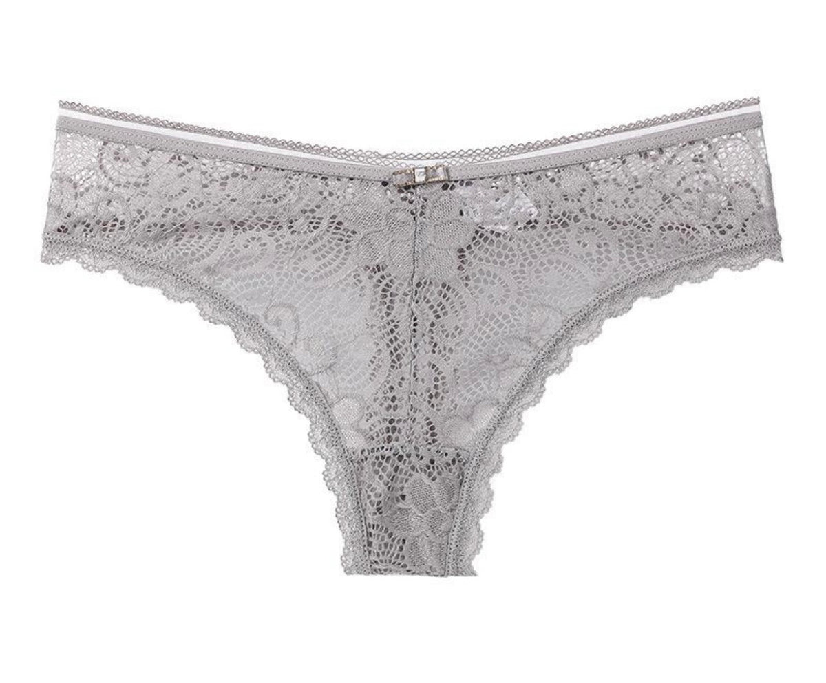 Sexy Lace Thong Panties for Women Low-Rise Cotton G-String Underwear