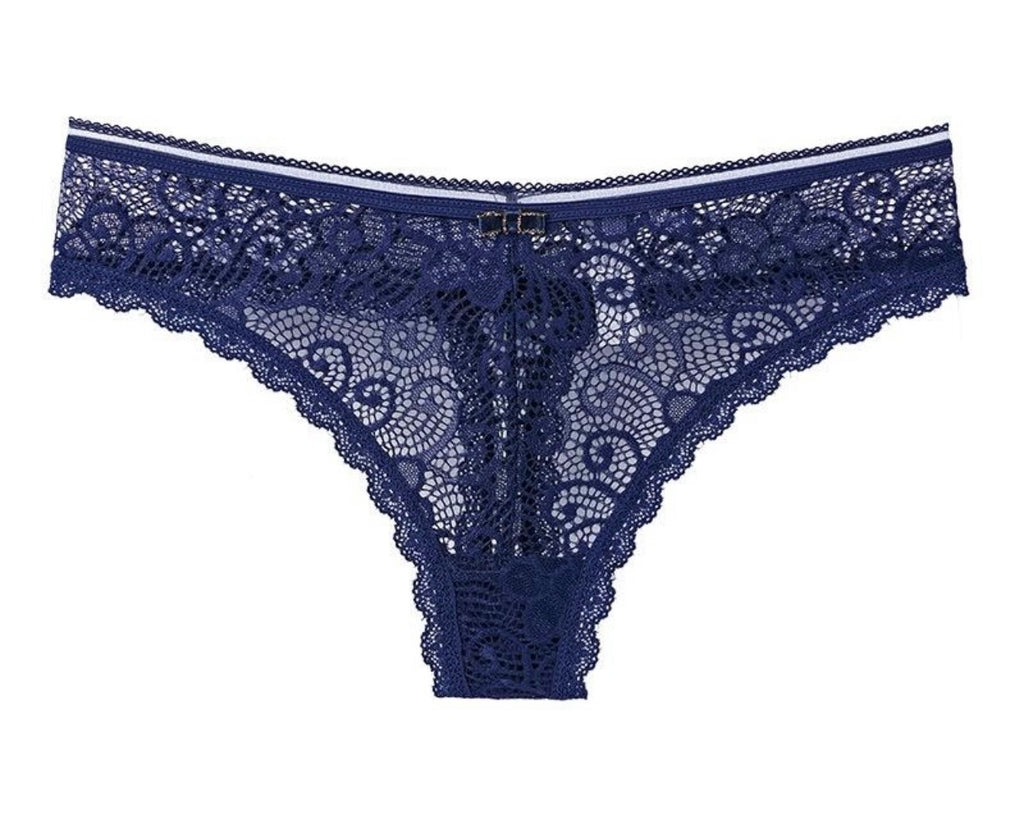Sexy Lace Thong Panties for Women Low-Rise Cotton G-String Underwear